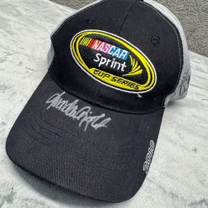 NASCAR Sprint Cup Series 2010 Signed Baseball Cap Hat Black Gray Men's